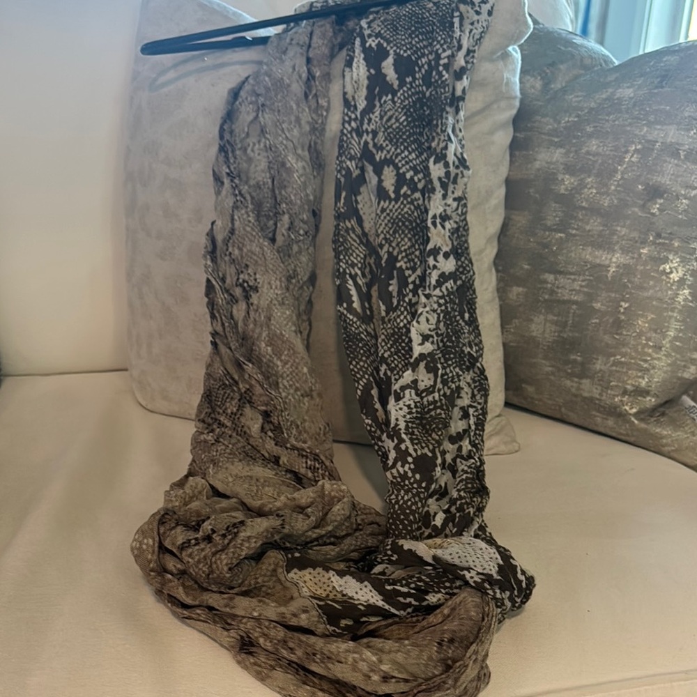 Express. Snakeskin Patterned Infinity Scarf. - image 1